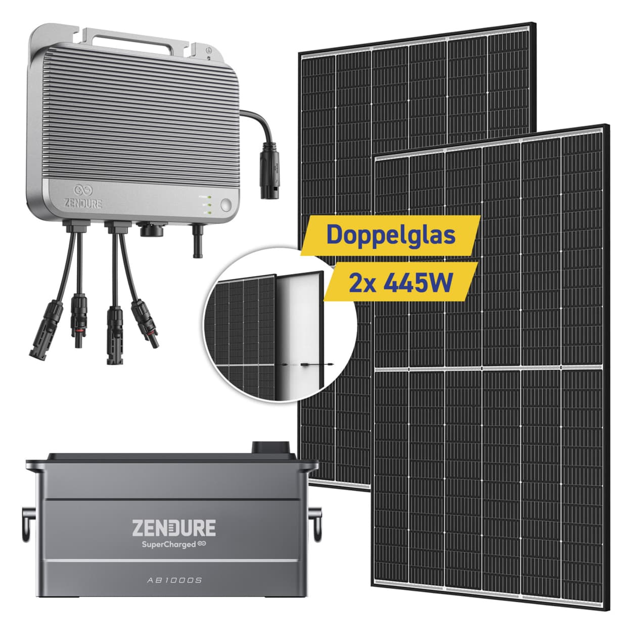 Centrale électrique de balcon 890 W Plug&Play avec TrinaSolar Vertex S+ et ZENDURE SolarFlow 800 – Puissance maximale, facture d'électricité