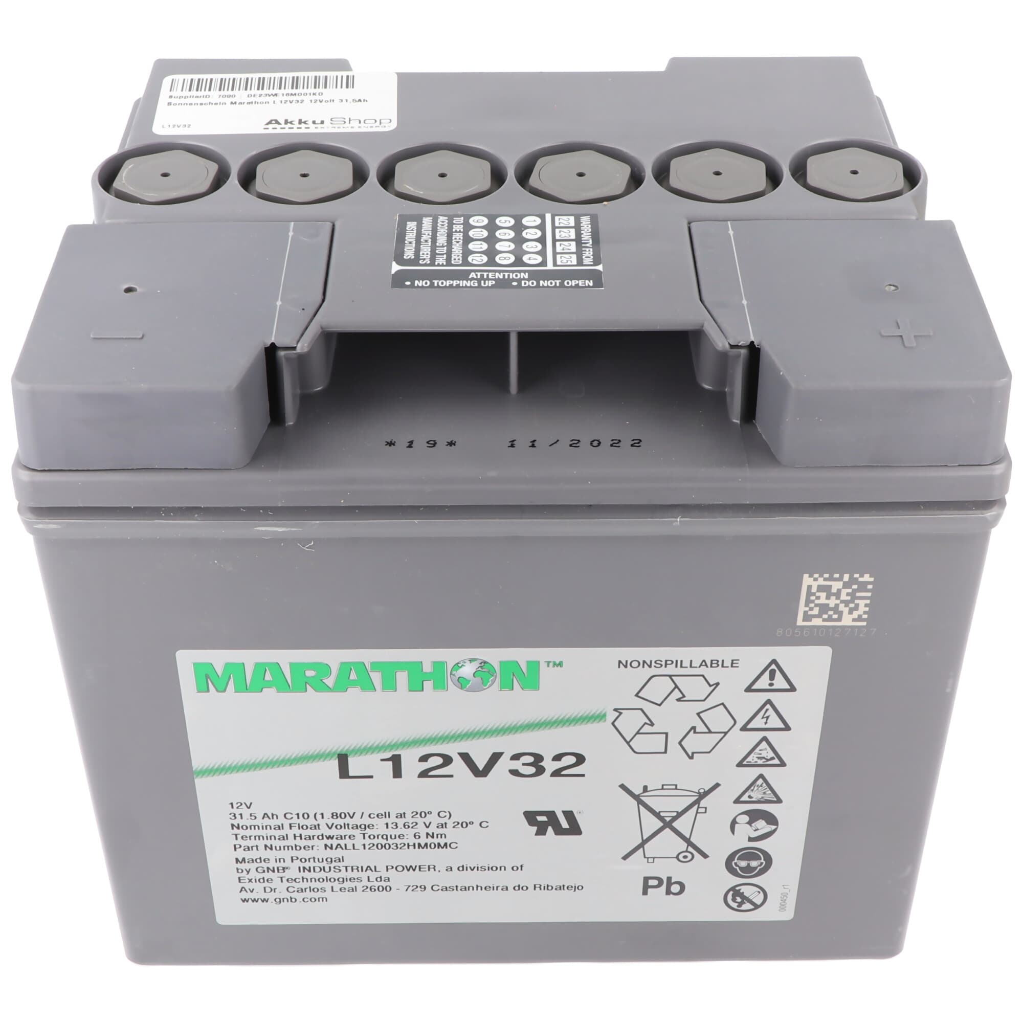 Sonnenschein Marathon L12V32 12Volt 31.5Ah