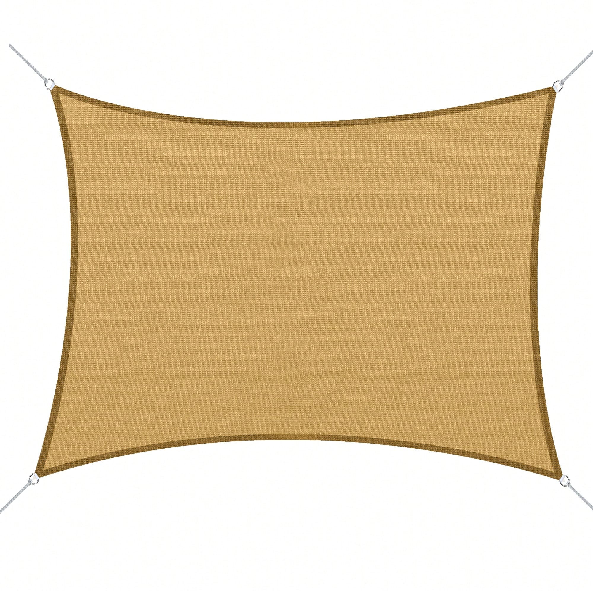 HOMCOM Voile d'ombrage rectangulaire 4 x 6 m Toile Solaire taud de Soleil Brique Terracotta