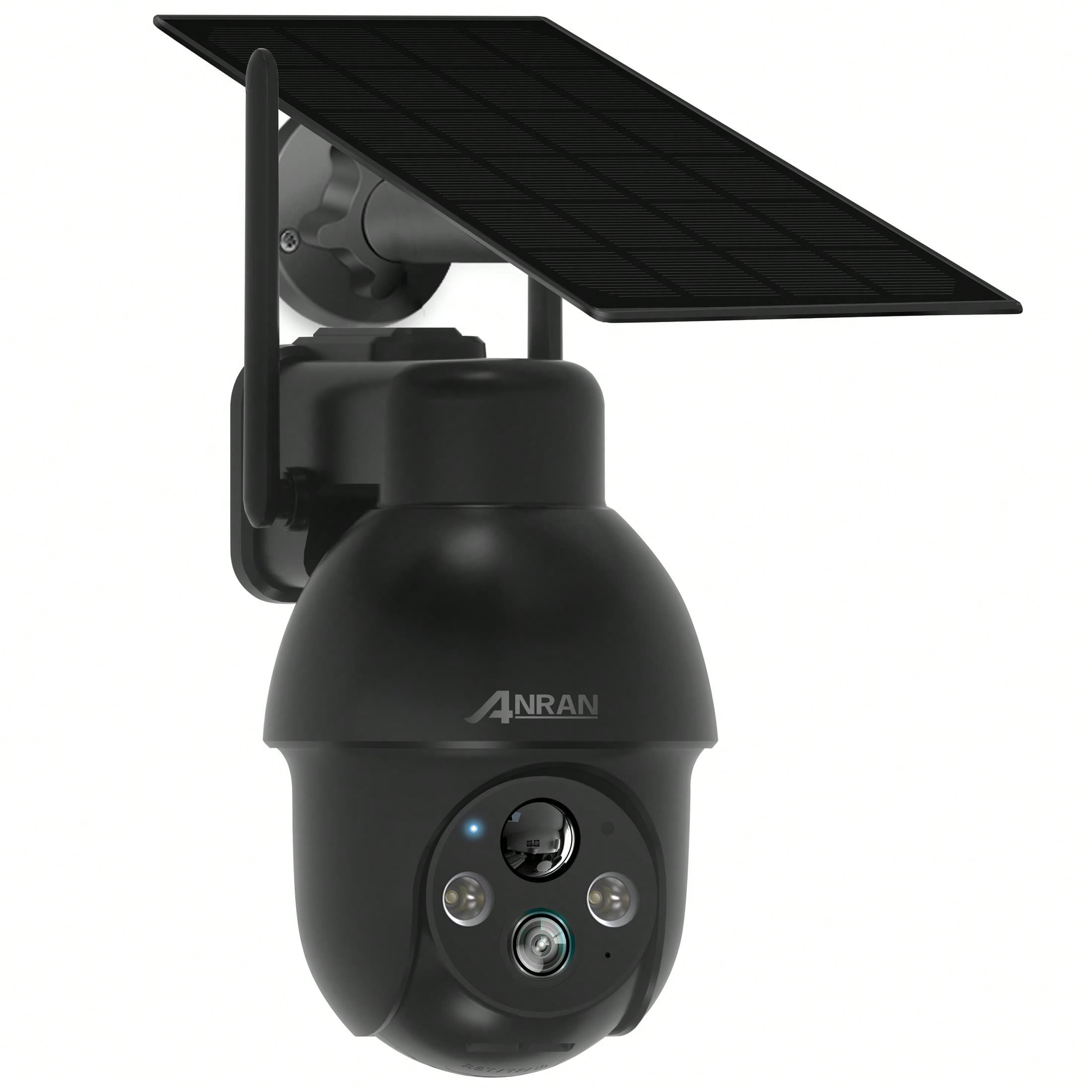 Caméra Surveillance WiFi Exterieure Solaire, 360° PTZ Caméra Surveillance sur Batteries, Vision Nocturne Couleur, Audio Bidirectionnel, AI/PIR
