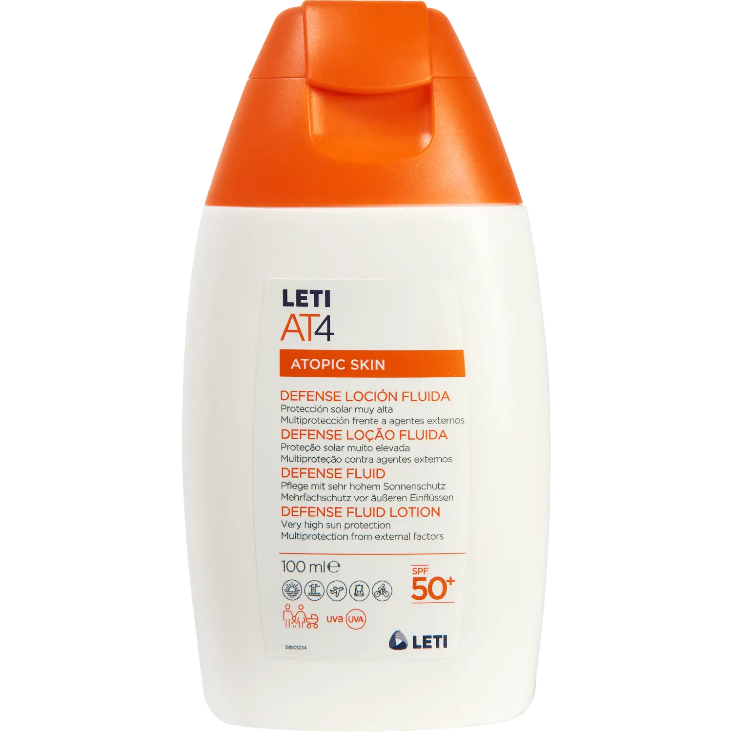 LetiAT4 Atopic Skin Lotion Fluide SPF50+ 100ml