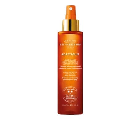 Institut Esthederm Adaptasun L'Huile Solaire Protecteur Corps et Cheveux Soleil Modéré Spray 150ml